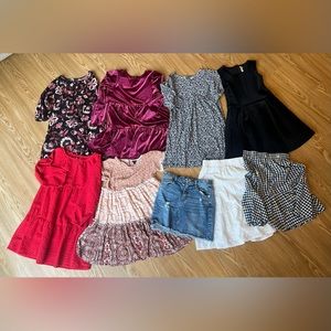 Girls dress and skirts bundle size 8/10 Medium
